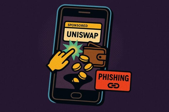 Uniswap phishing Google Ads